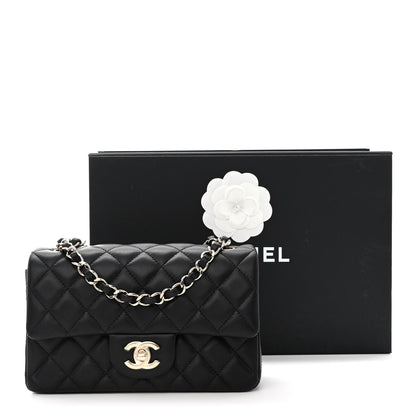 Chanel Lambskin Quilted Mini Rectangular Flap Black 3 of 11