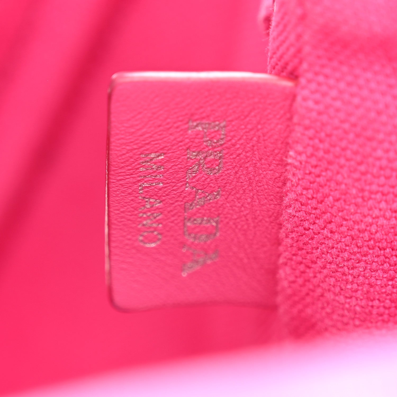 Prada Canvas Grommet Canapa Tote Pink 7 of 18