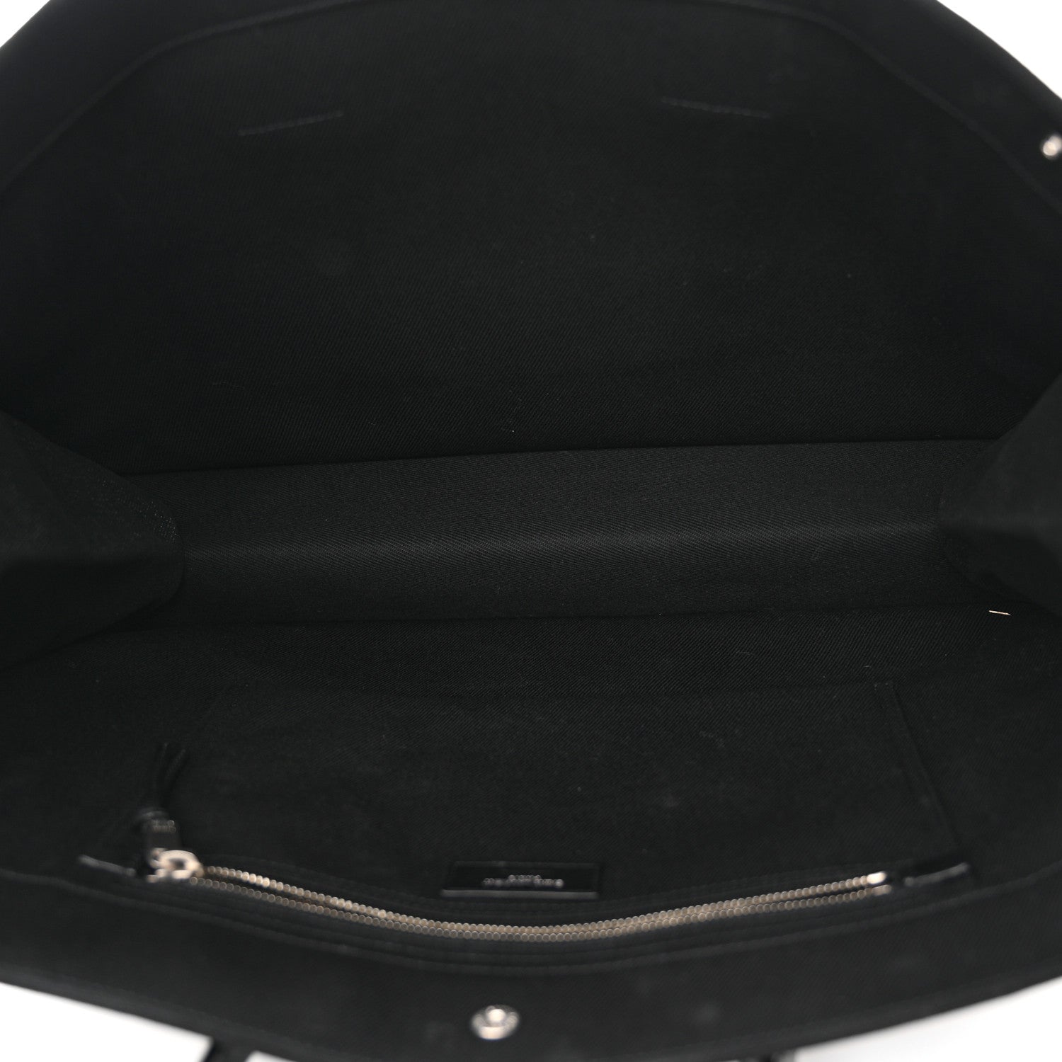 Saint Laurent Linen Calfskin Rive Gauche Tote Black 5 of 10