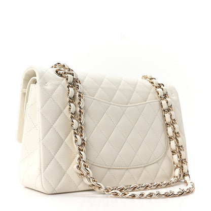 Chanel Caviar Quilted Medium Double Flap White 2 of 10