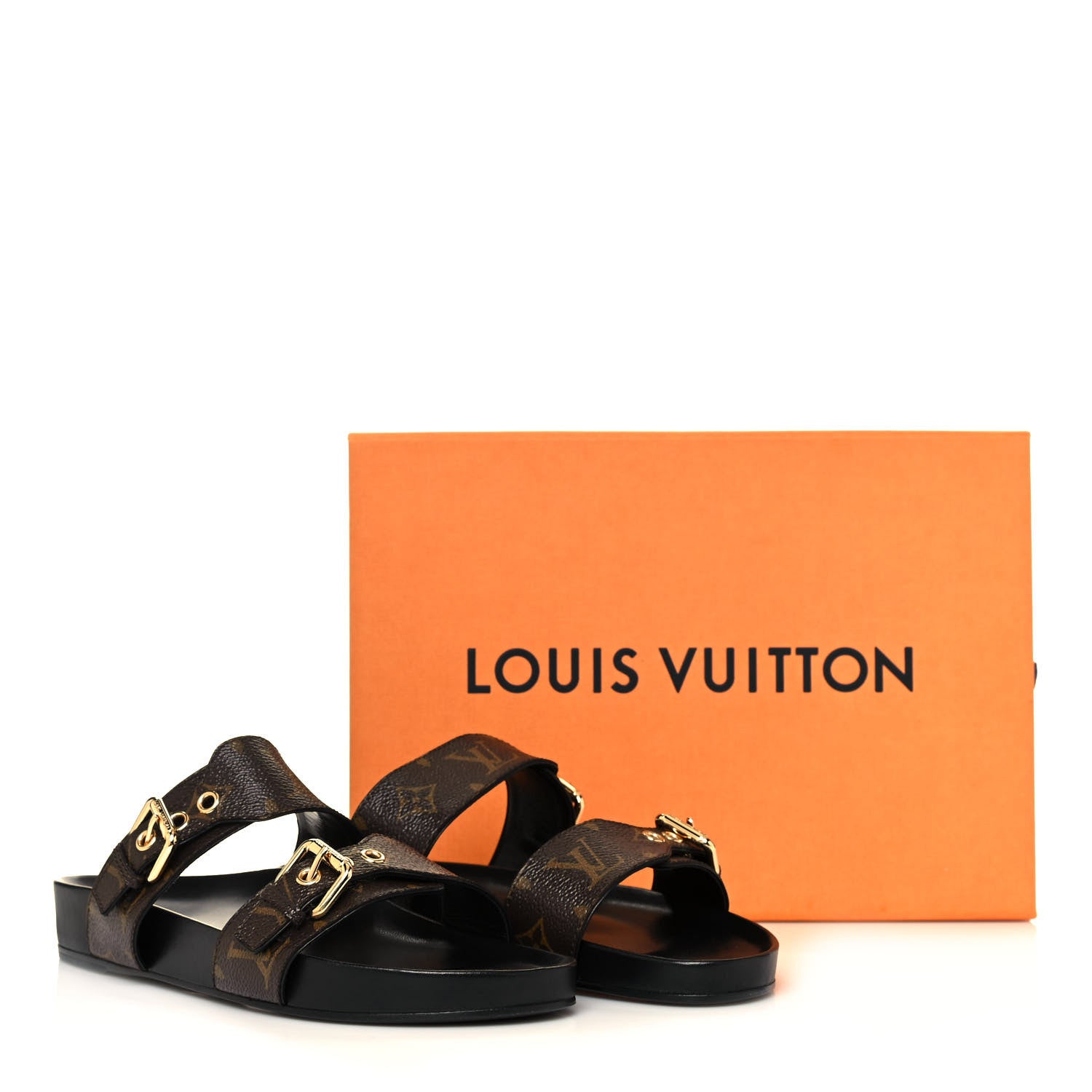Louis Vuitton Monogram Bom Dia Mule Sandals 39 Black 8 of 8