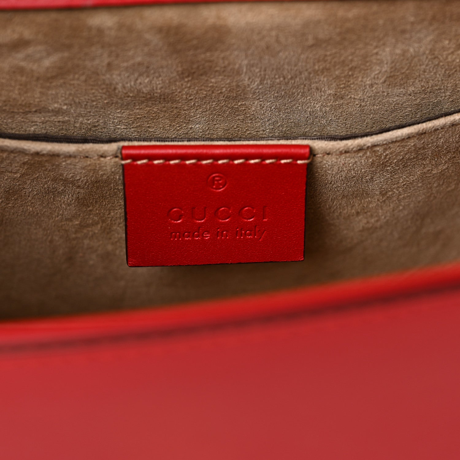 Gucci Calfskin Mini Sylvie Top Handle Bag Hibiscus Red 5 of 9