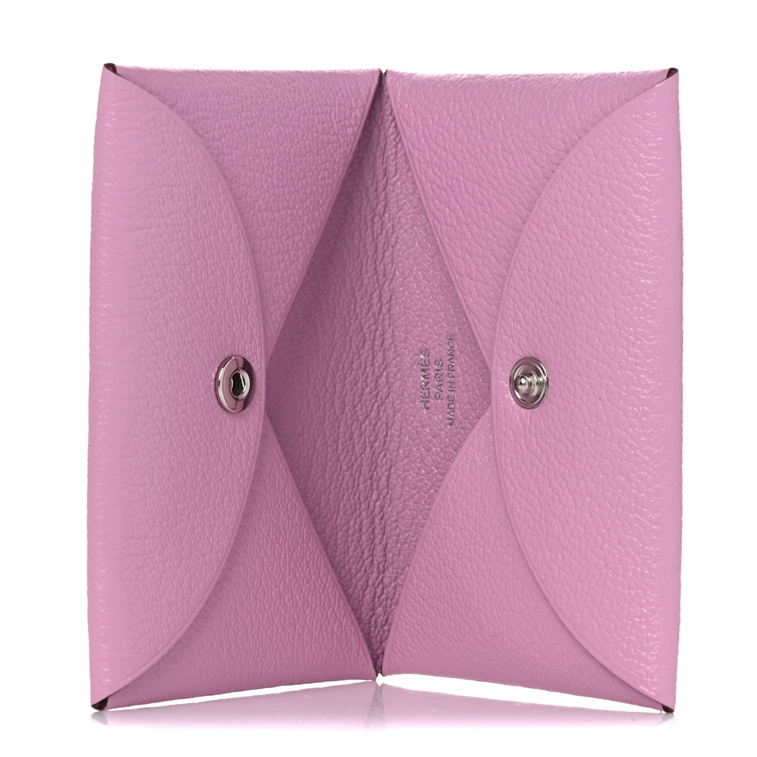 Hermes Chevre Mysore Calvi Card Case Mauve Sylvestre 5 of 10