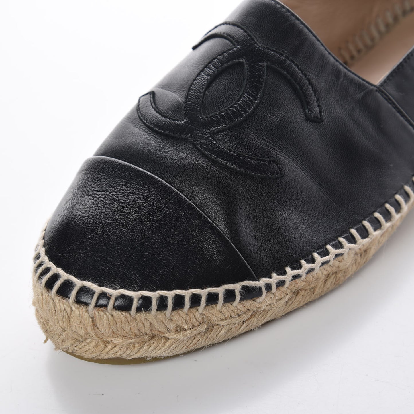 Lambskin CC Espadrilles 39 Black