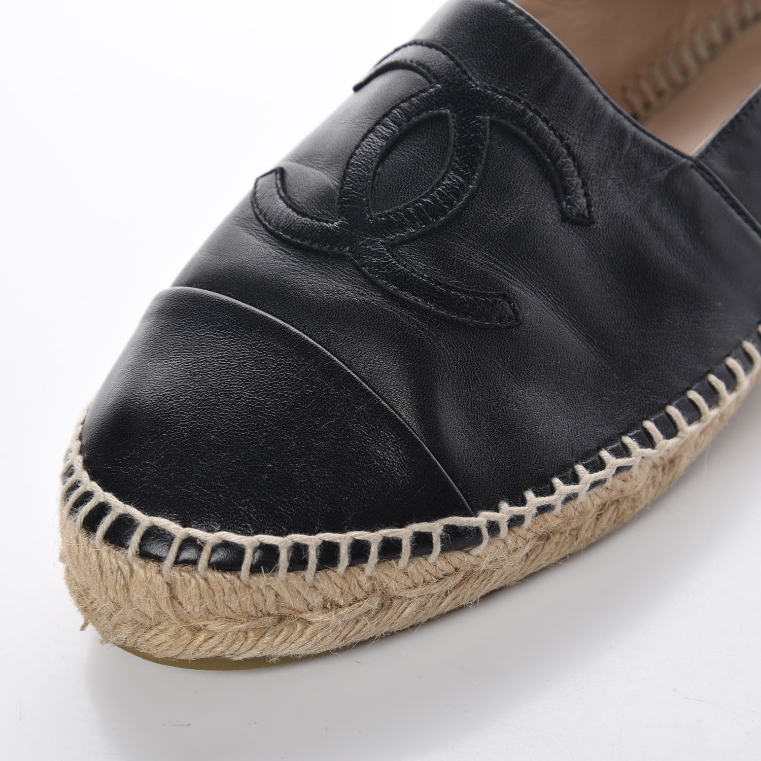 Chanel Lambskin CC Espadrilles 39 Black 10 of 11