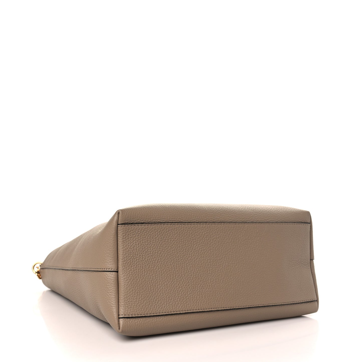 Grained Calfskin Medusa Tote Beige