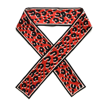 Louis Vuitton Silk Leopard Bandeau Rouge 1 of 5