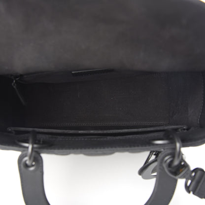 Christian Dior Ultra Matte Calfskin Cannage Medium Lady Dior Black 5 of 9