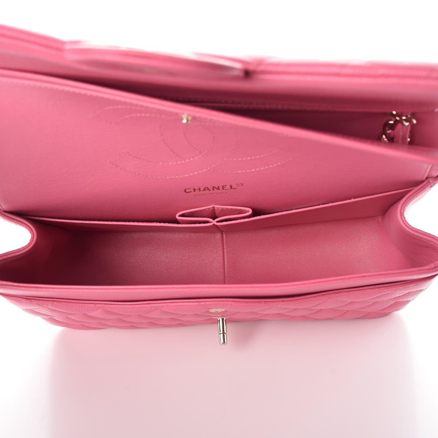 Chanel Caviar Quilted Jumbo Double Flap Pink 7 of 10