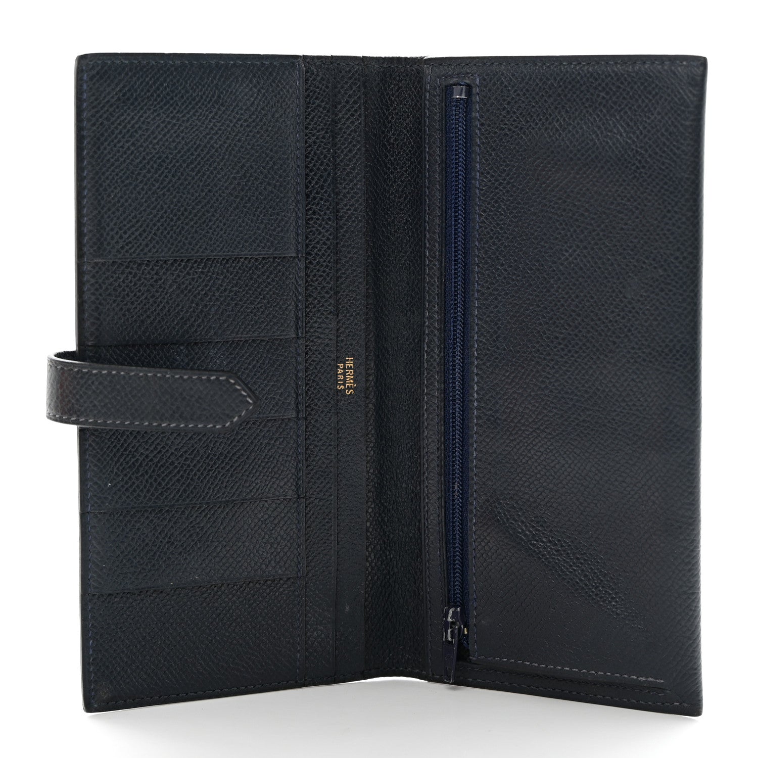 Hermes Epsom Bearn Gusset Wallet Bleu Indigo 5 of 11
