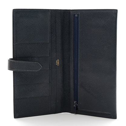 Hermes Epsom Bearn Gusset Wallet Bleu Indigo 5 of 11