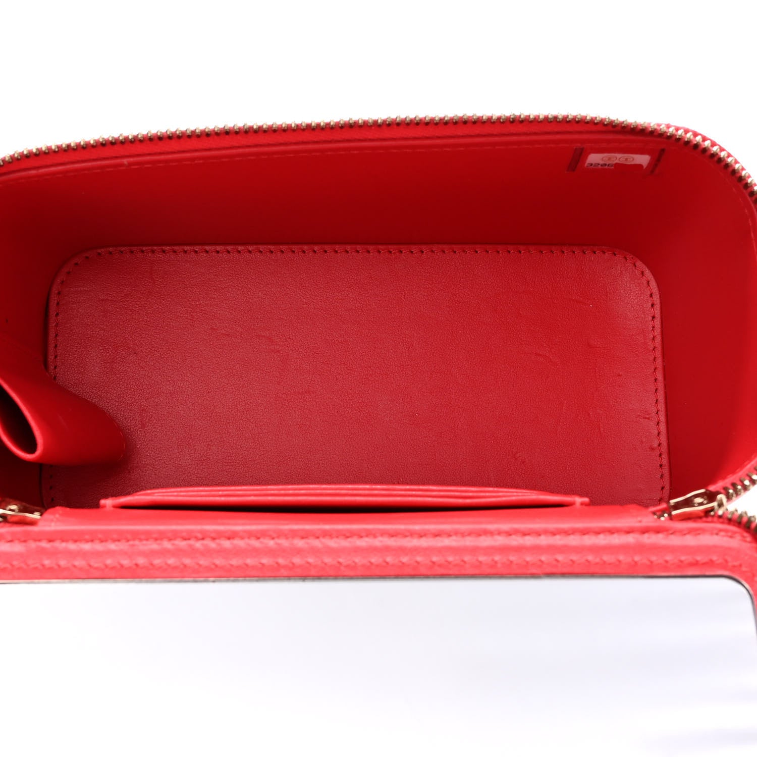 Chanel Caviar Quilted Small Vanity Case With Chain Red 5 of 10