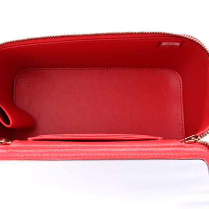 Chanel Caviar Quilted Small Vanity Case With Chain Red 5 of 10