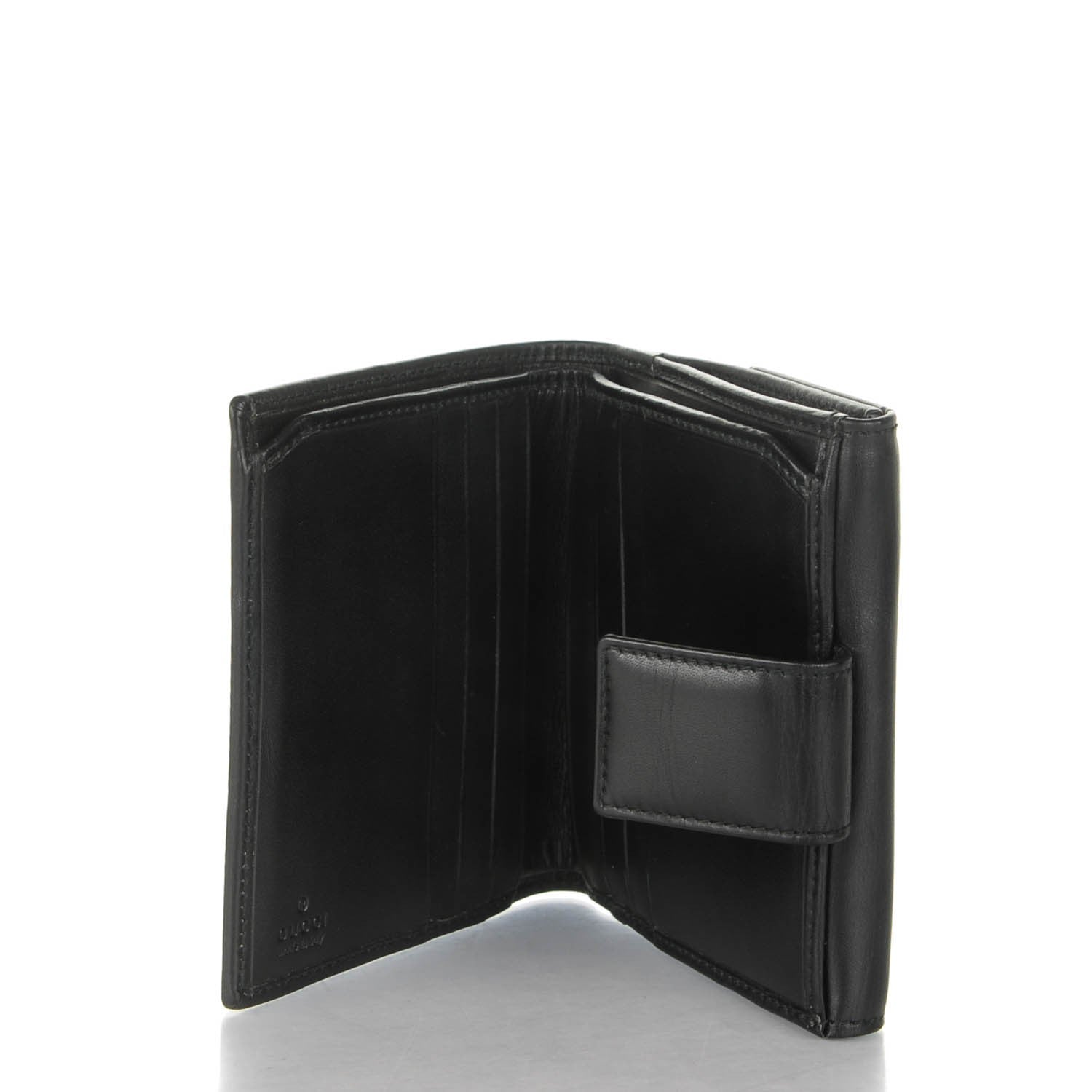 Gucci Monogram French Flap Wallet Black 5 of 7