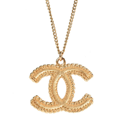 Chanel CC Necklace Matte Gold 4 of 5
