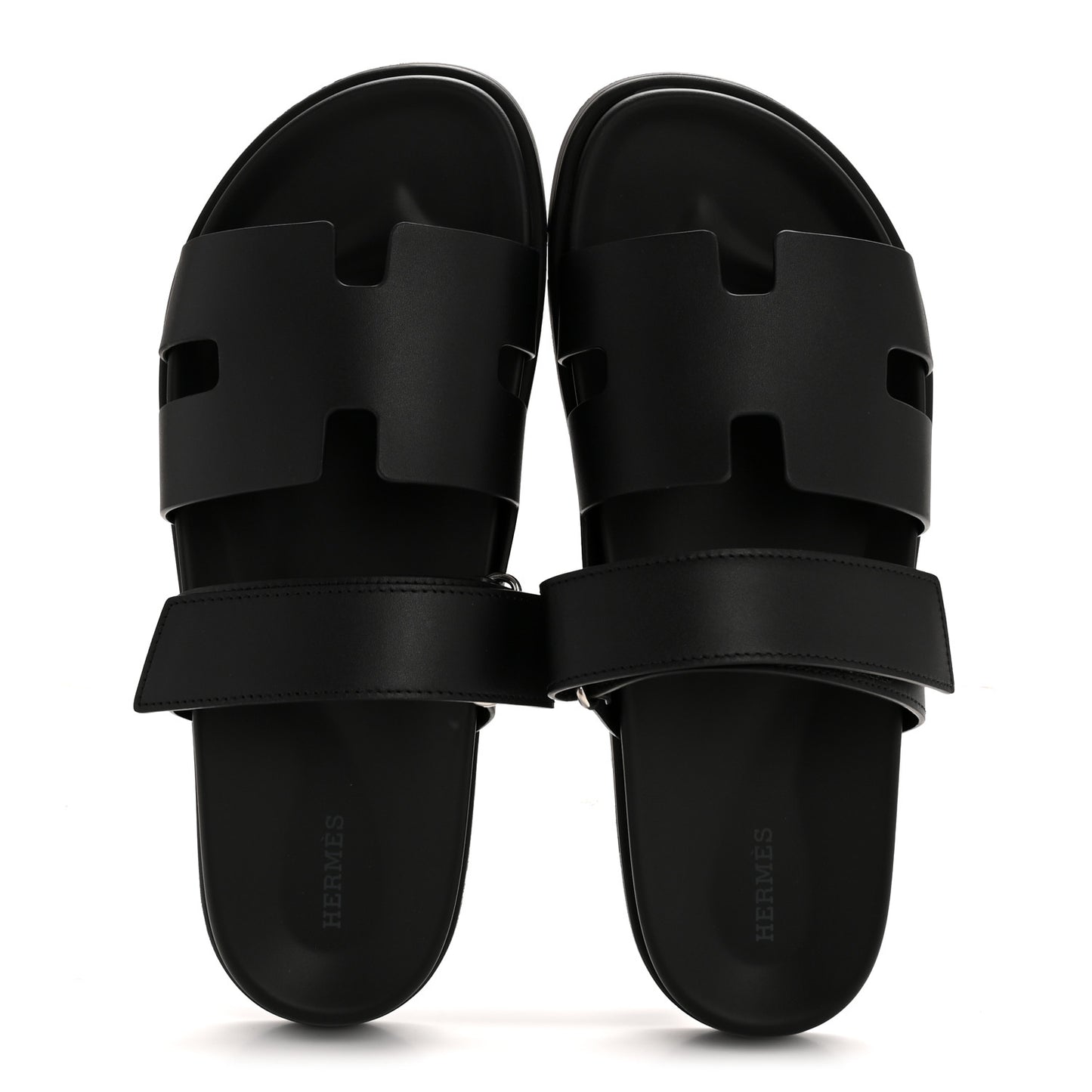Calfskin Mens Chypre Sandals 44 Black