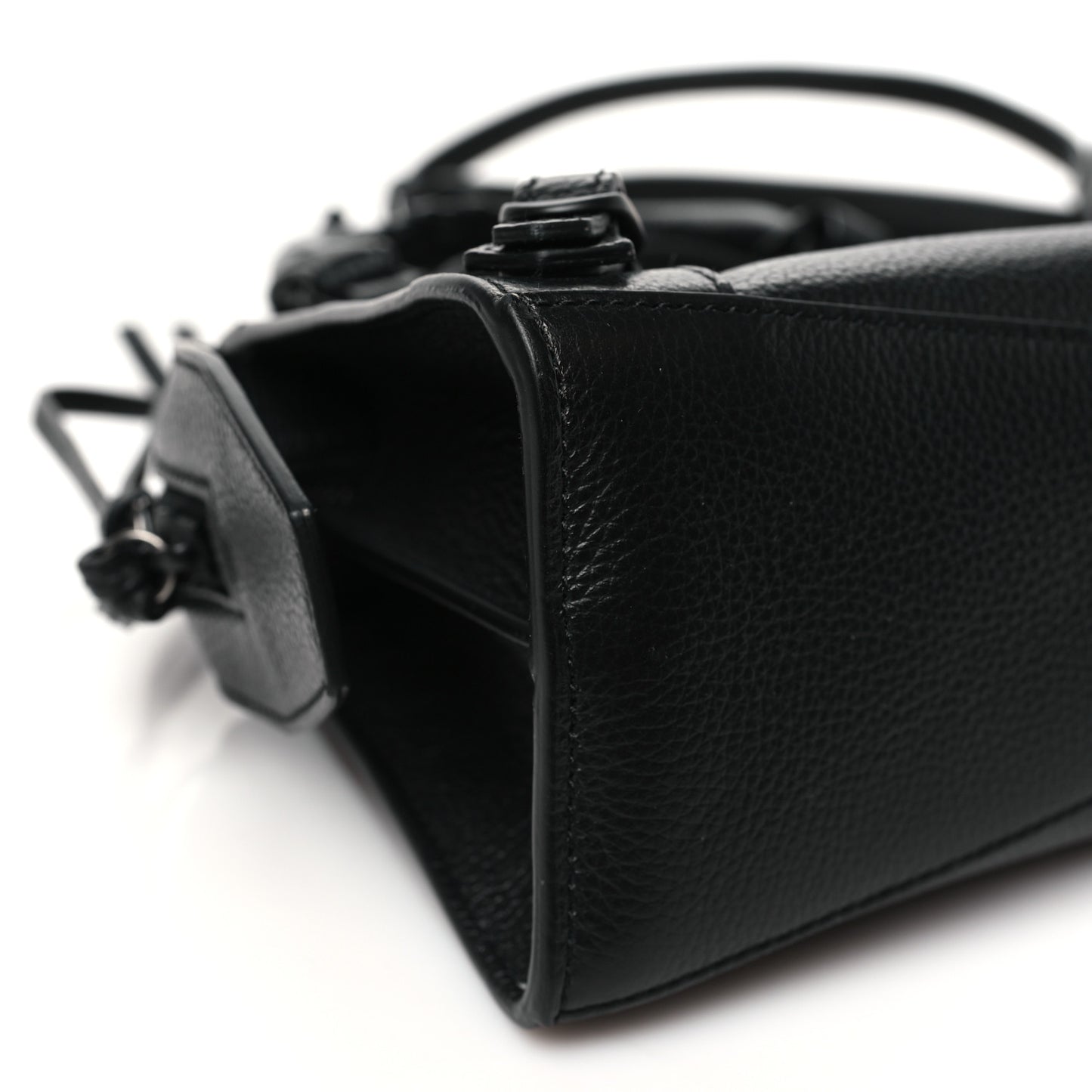 Grained Calfskin Neo Classic Black Hardware Mini City Black