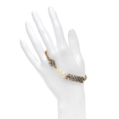 Christian Dior Metal Crystal Pearl J'Adior Bracelet Gold 2 of 4
