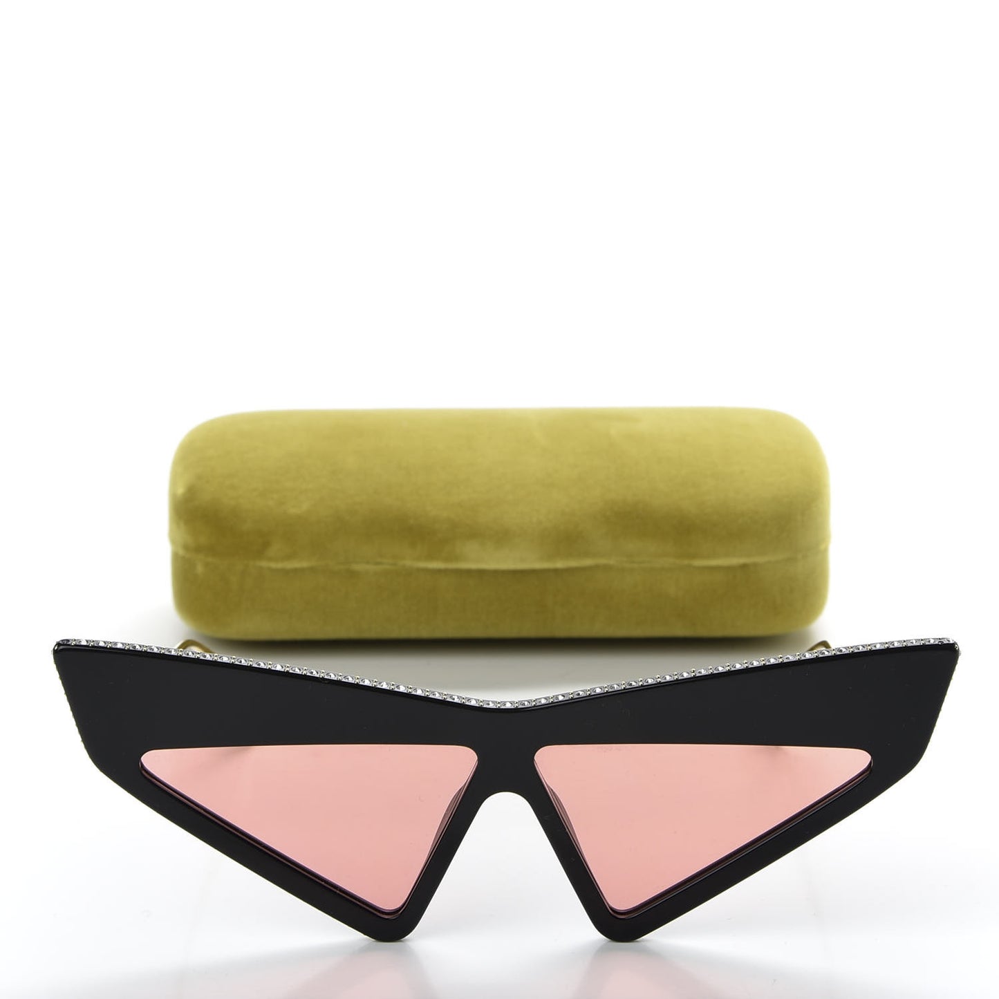 Acetate Crystal Geometric Sunglasses GG0430S Black