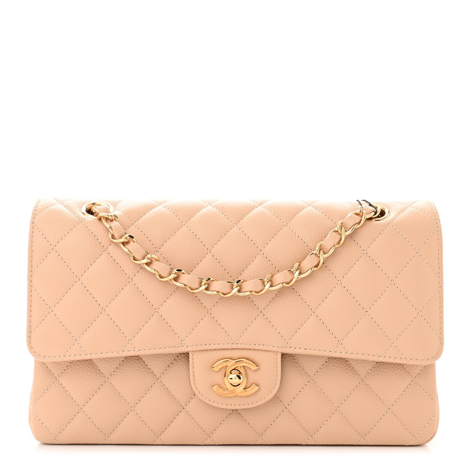 Chanel Caviar Quilted Medium Double Flap Beige 1 of 11