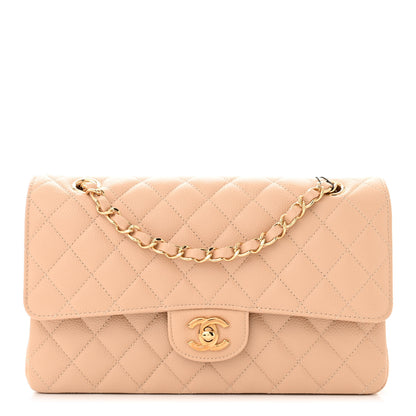 Chanel Caviar Quilted Medium Double Flap Beige 1 of 11