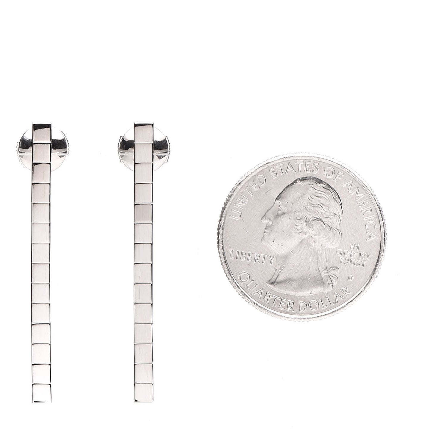 18K White Gold Lanieres Drop Earrings