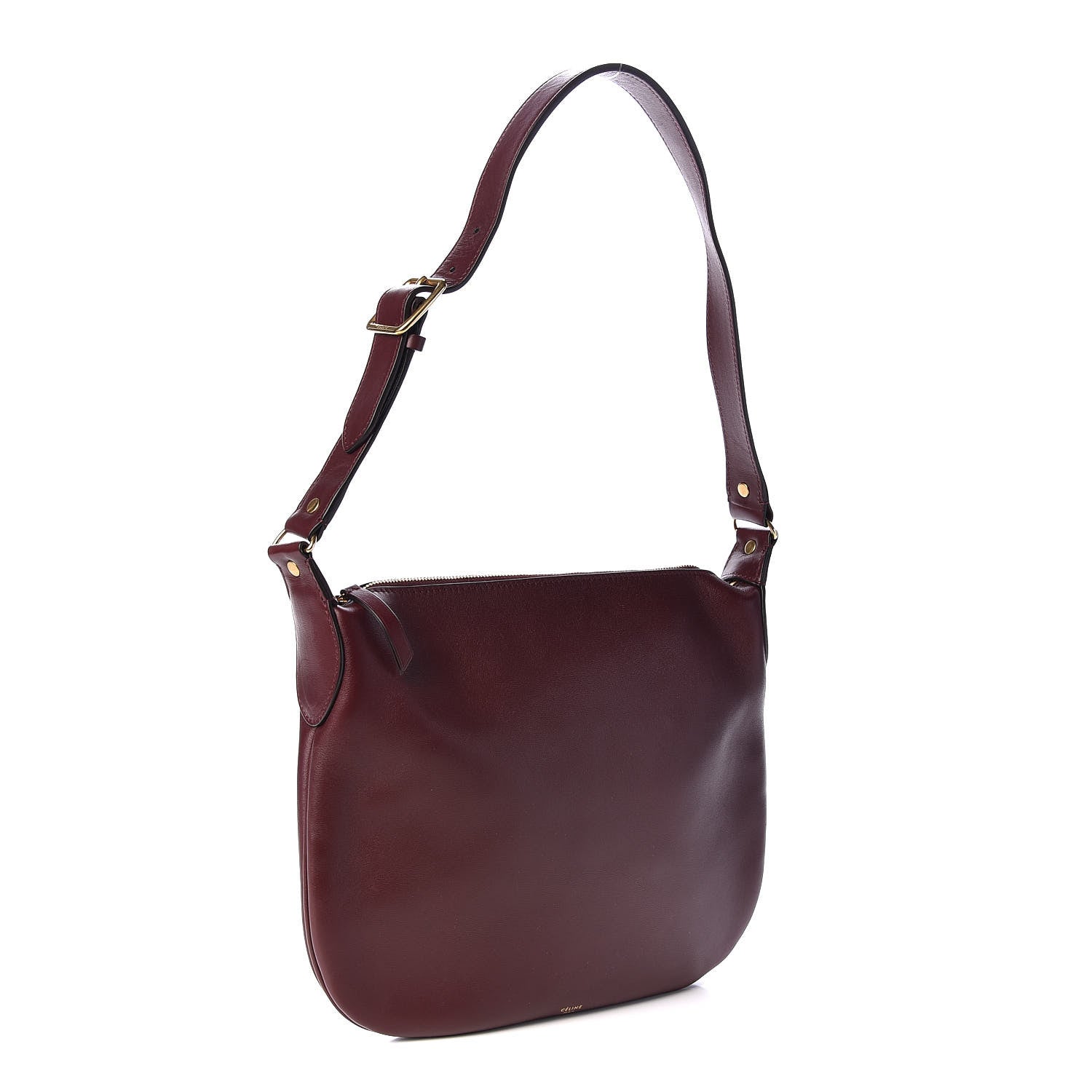 Celine Lambskin Hobo Burgundy 2 of 7