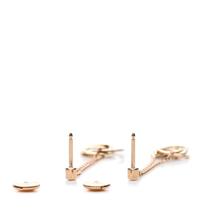 Cartier 18K Pink Yellow White Gold Diamond Small Trinity Drop Earrings 3 of 5