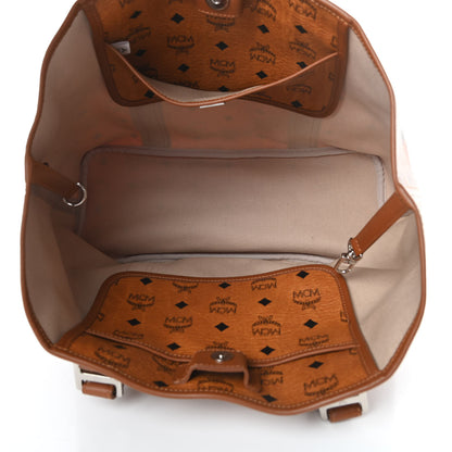 MCM Visetos Shopping Tote Cognac 5 of 10
