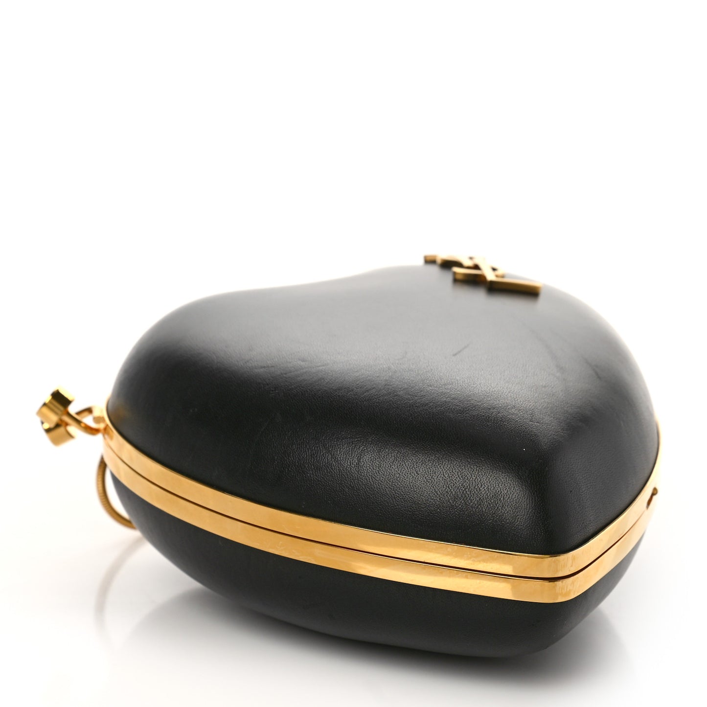 Smooth Calfskin Heart Monogram Love Box Crossbody Black