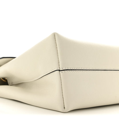 Prada Soft Grain Calfskin Medium Doux Shoulder Bag White 9 of 12