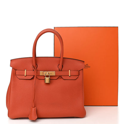 Hermes Togo Birkin 30 Orange 11 of 11