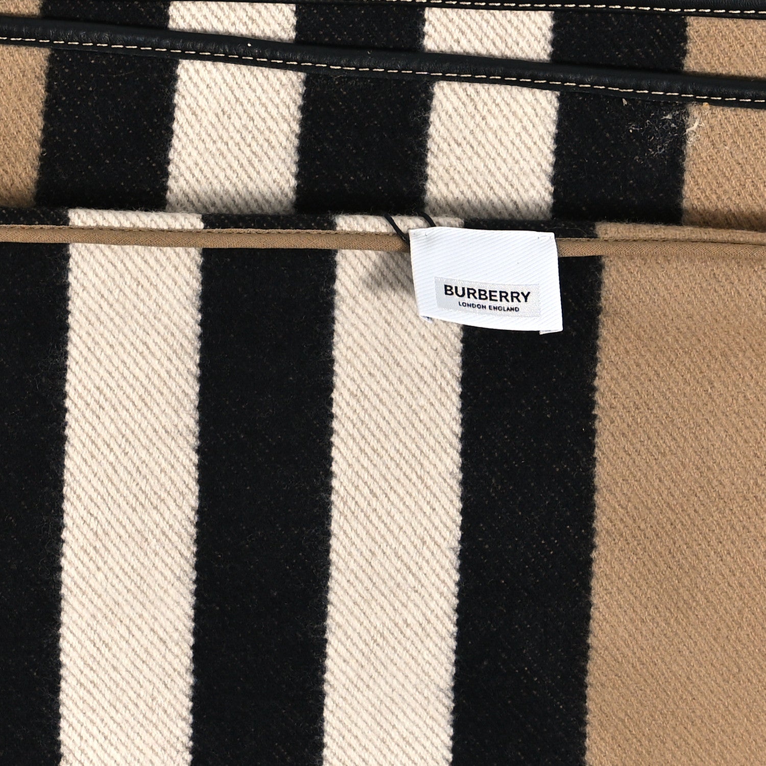 Burberry Cashmere Wool Icon Stripe Pocket Scarf Archive Beige 3 of 4