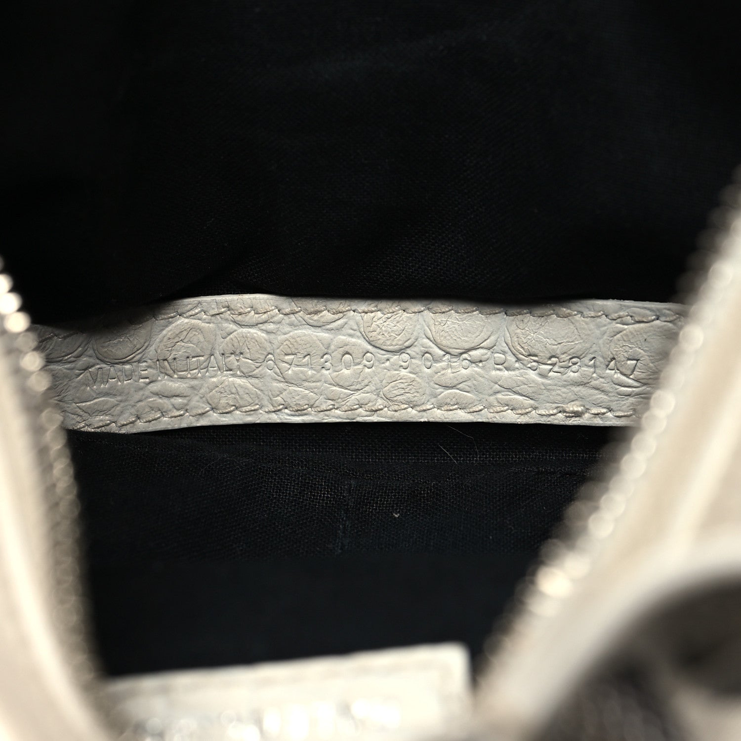 Balenciaga Extra Supple Calfskin Crocodile Embossed Le Cagole Shoulder Bag XS White 9 of 15