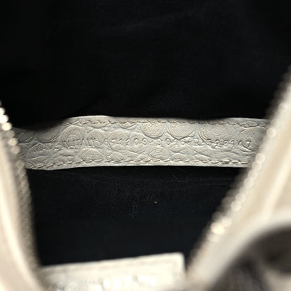 Balenciaga Extra Supple Calfskin Crocodile Embossed Le Cagole Shoulder Bag XS White 9 of 15