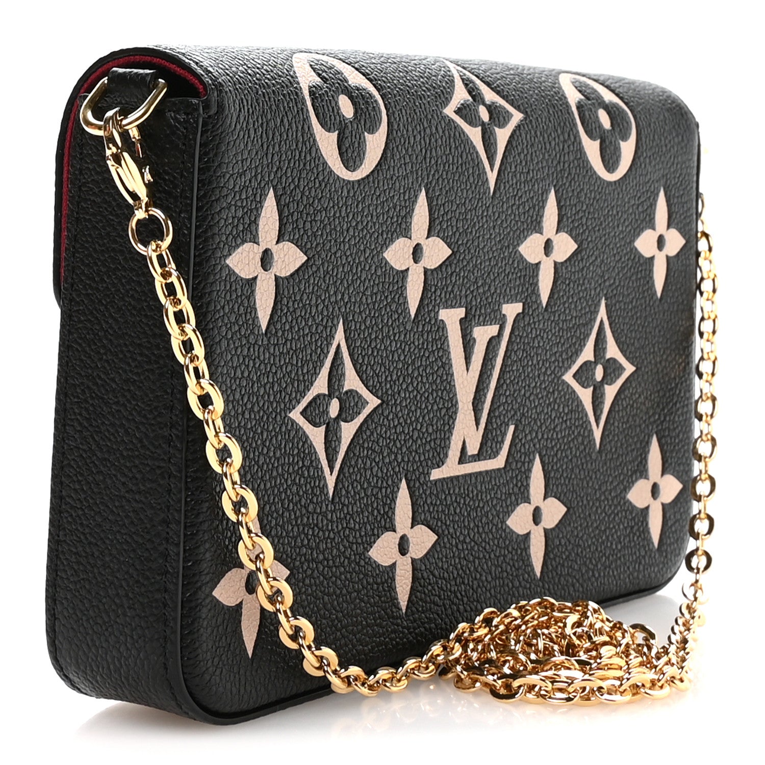 Louis Vuitton Empreinte Monogram Giant Felicie Pochette Black Beige 4 of 11