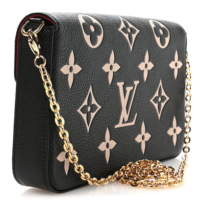 Louis Vuitton Empreinte Monogram Giant Felicie Pochette Black Beige 4 of 11