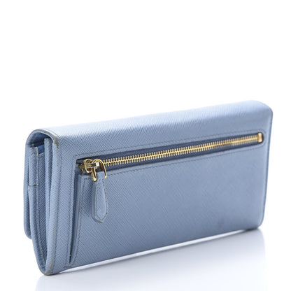 Prada Saffiano Multicolor Continental Flap Wallet Astrale Mare 3 of 16