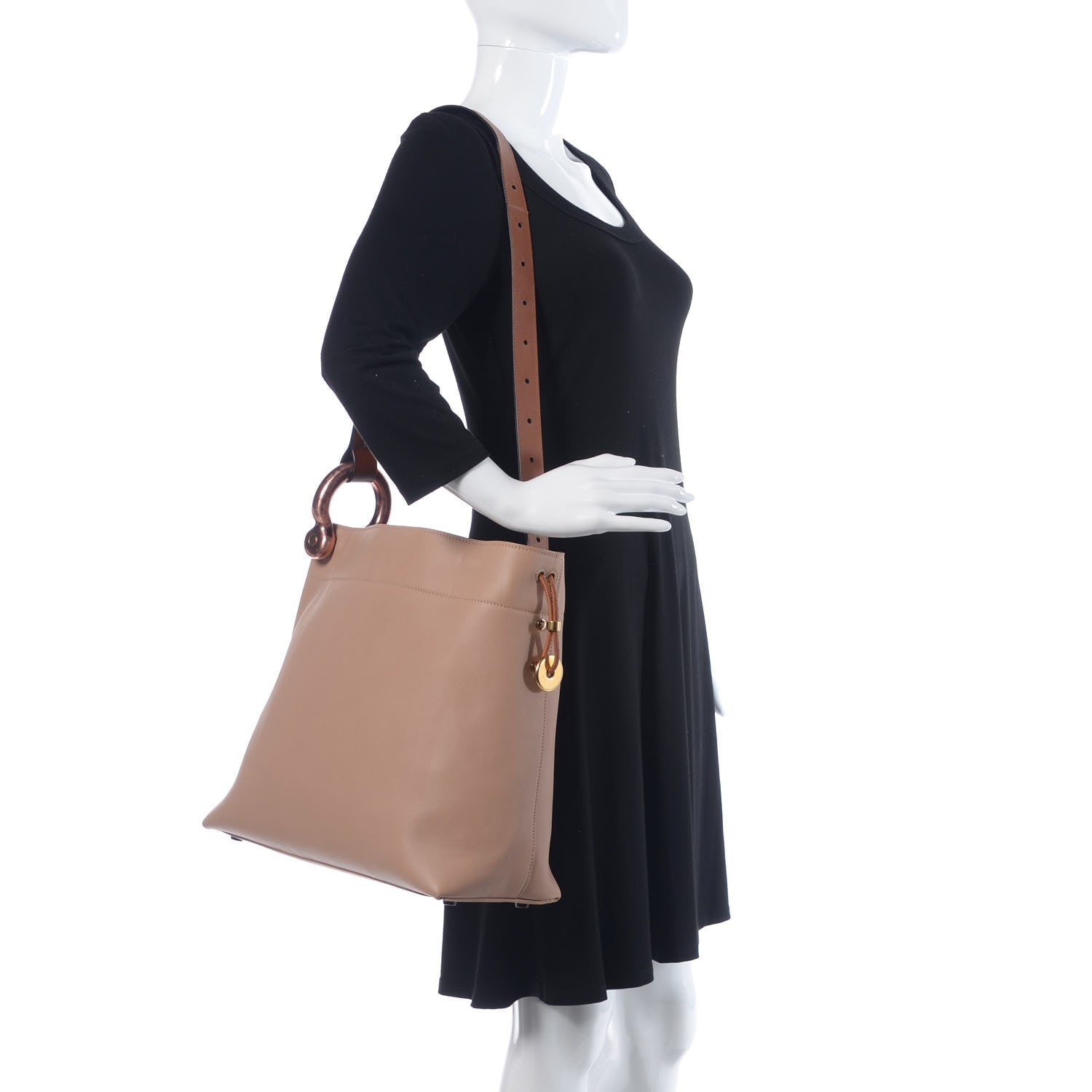 Tom Ford Calfskin Fisherman Hook Drawstring Hobo Bag Blush Nude 2 of 12