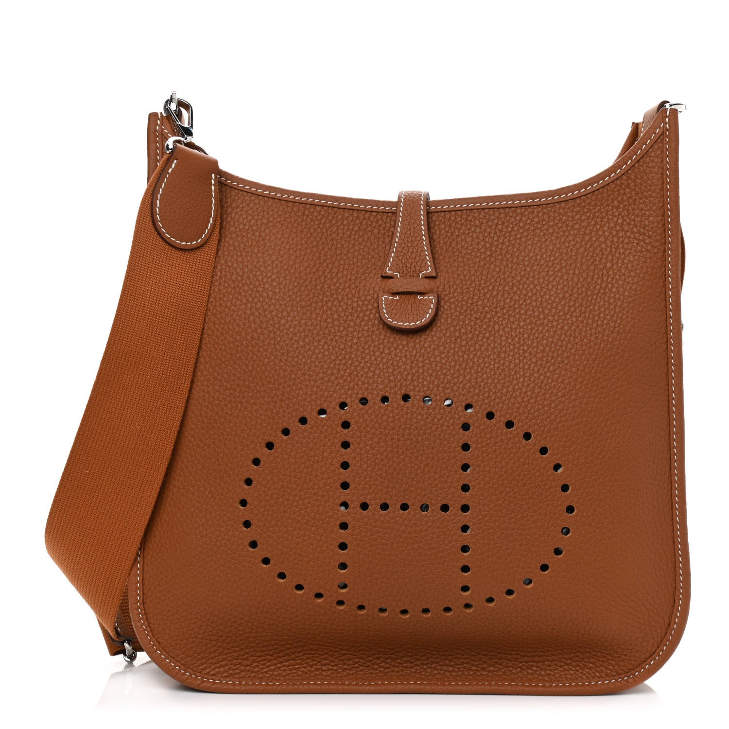 Hermes Taurillon Clemence Evelyne III PM Gold 1 of 11