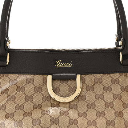Gucci Crystal Monogram D Ring Tote Dark Brown 8 of 15