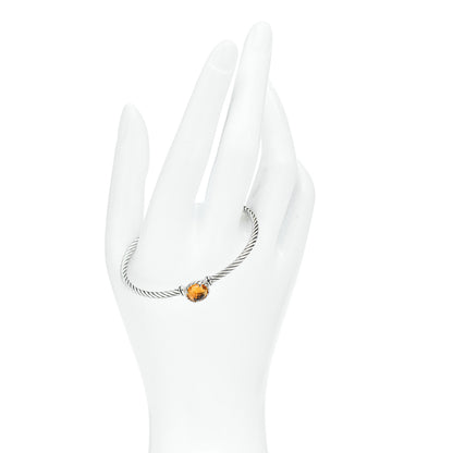 David Yurman Sterling Silver Citrine 3mm Chatelaine Bracelet 2 of 4