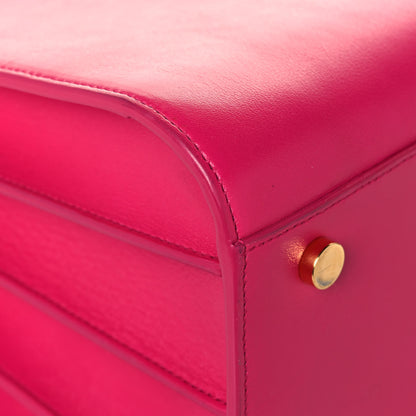 Saint Laurent Calfskin Small Sac De Jour Lipstick Fuchsia 9 of 13