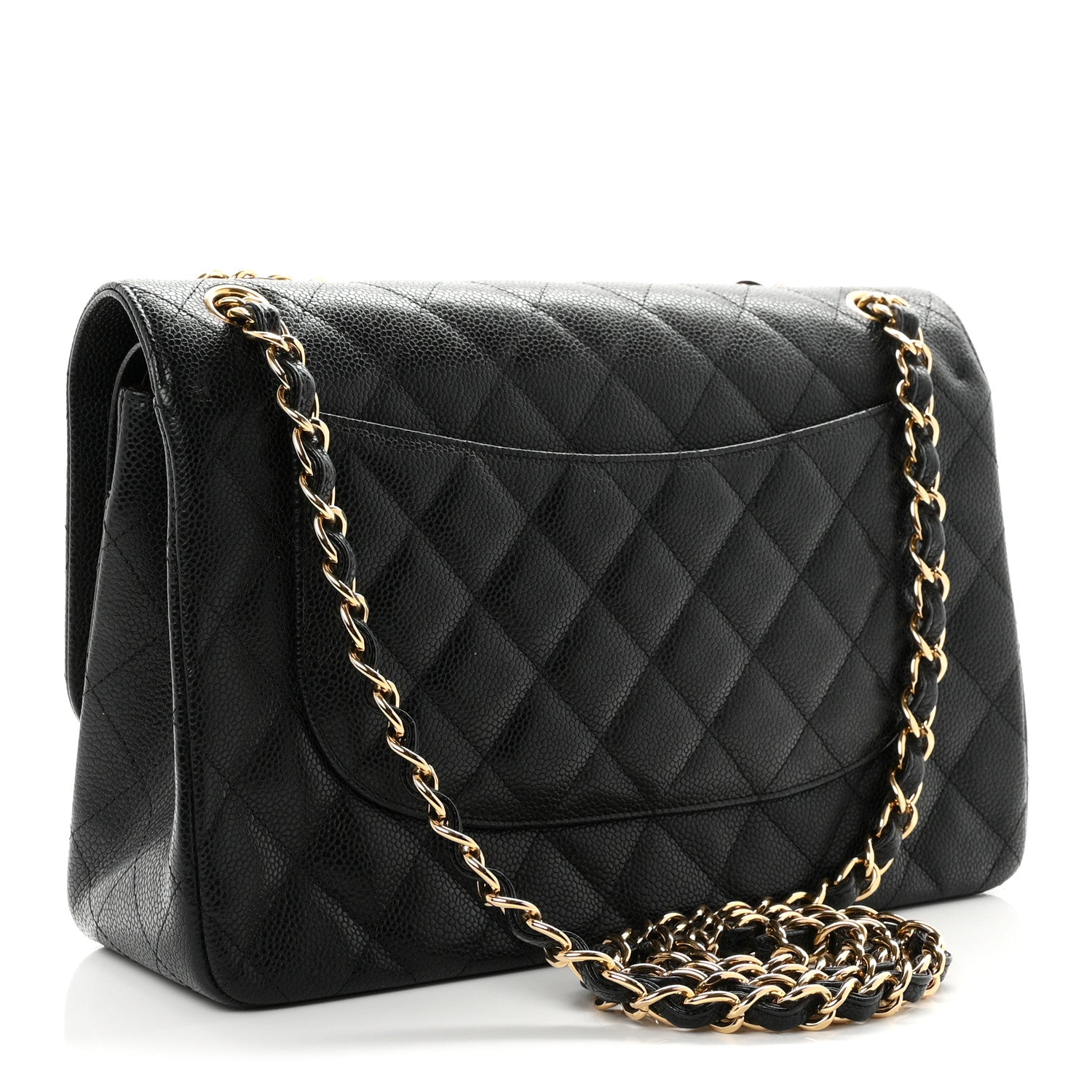 Chanel Caviar Quilted Jumbo Double Flap Black 3 of 10