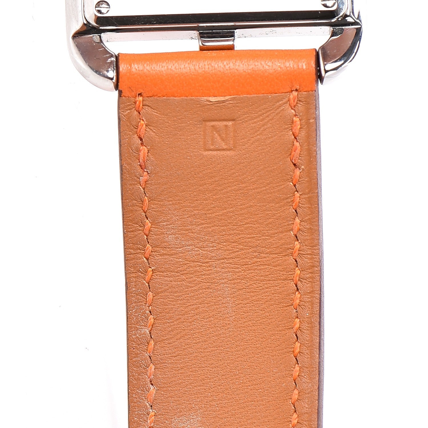 Hermes Stainless Steel Swift 29mm Cape Cod Double Tour Quartz Watch Orange 7 of 9