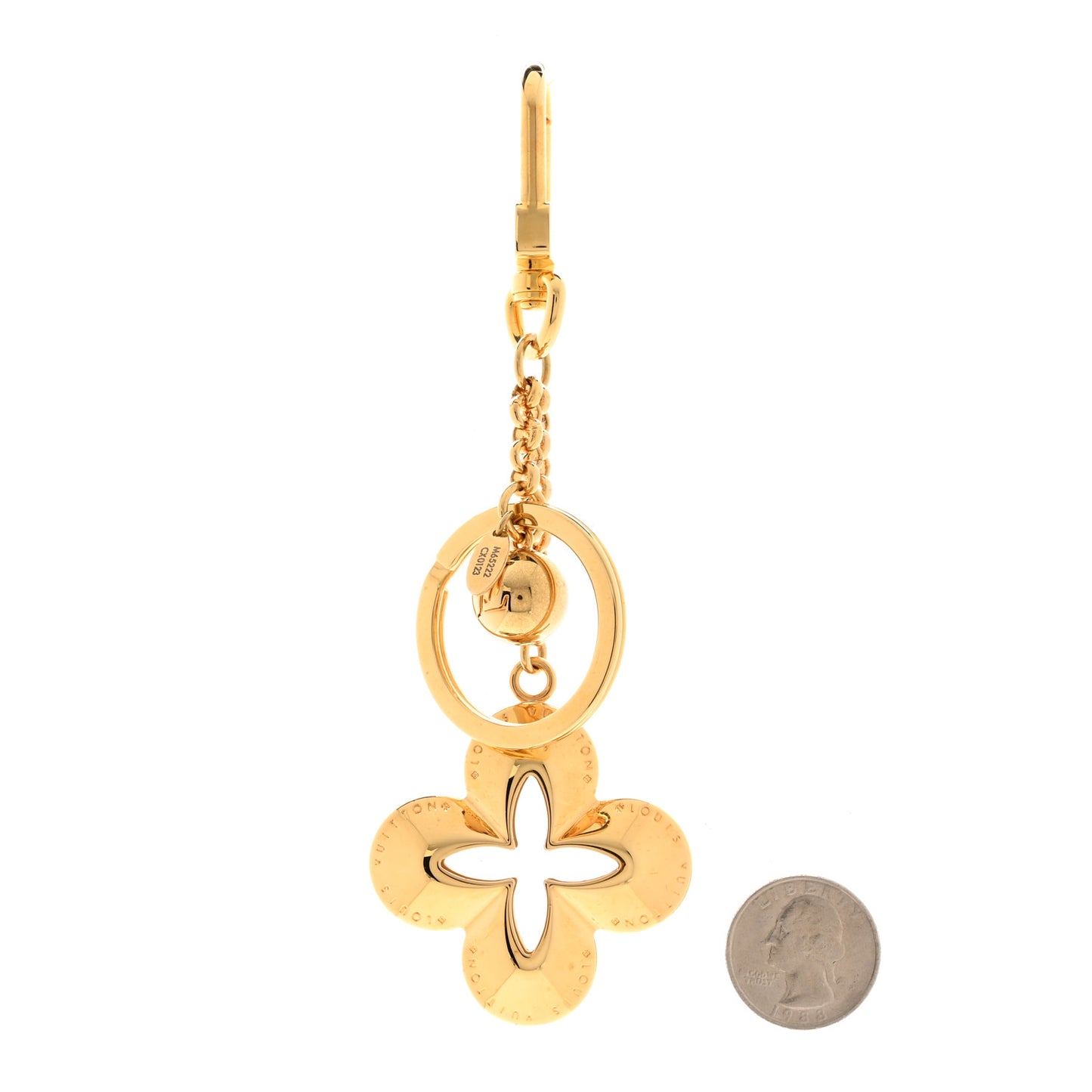 Metal Eclipse Bag Charm Key Holder Gold