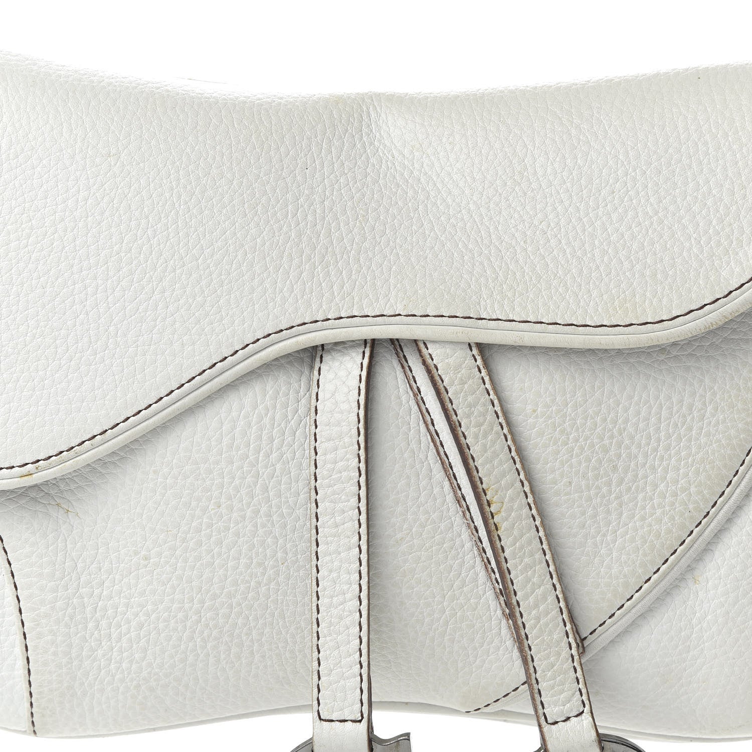 Christian Dior Calfskin Double Saddle Bag White 10 of 10