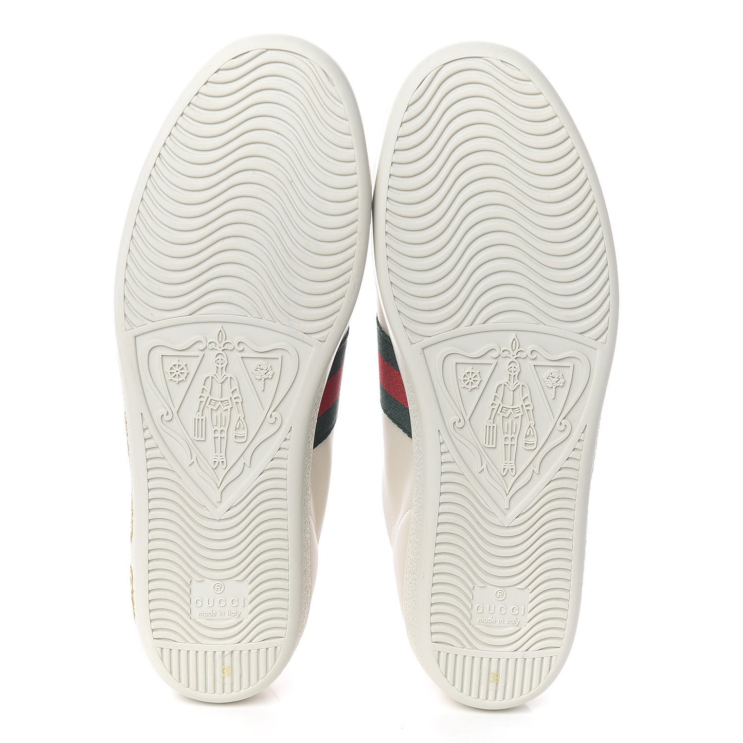 X SEGA Calfskin Ayers Web Guccy Womens Ace Sneakers 39 White