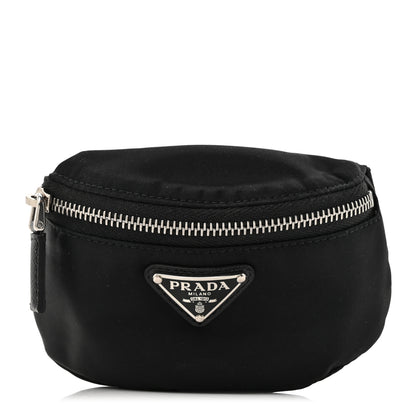 Prada Re-Nylon Travel Saffiano Metal Triangle Logo Mini Arm Pouch Black 1 of 7