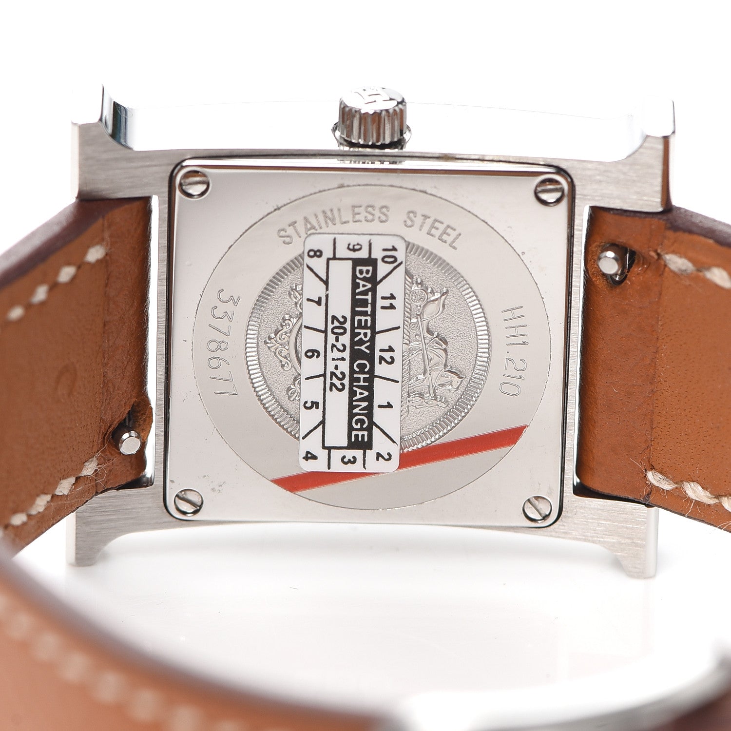 Hermes Stainless Steel Epsom 21mm Heure H Hour Quartz Watch Gold 4 of 5